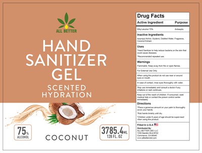 Hand Sanitizer (Coconut 1gallon (1))